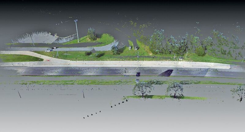 An over-all point cloud of Route 13.